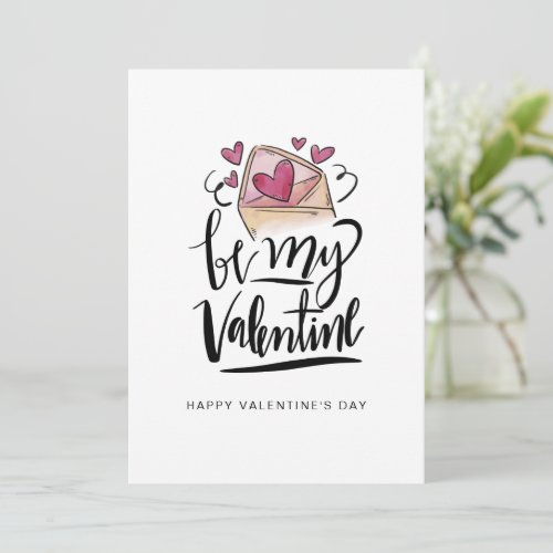 Be my Valentine Valentines Day card