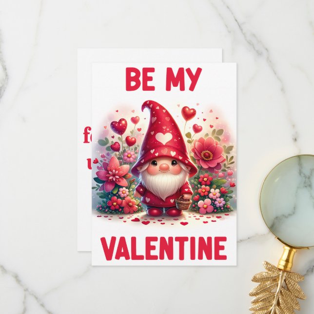 Be My Valentine - Valentine's Day Card (Front/Back In Situ)