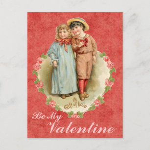 Be My Valentine Vintage Postcard