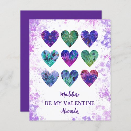 Be my Valentine Watercolor Hearts