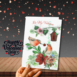 Be My Valentine with birds Card