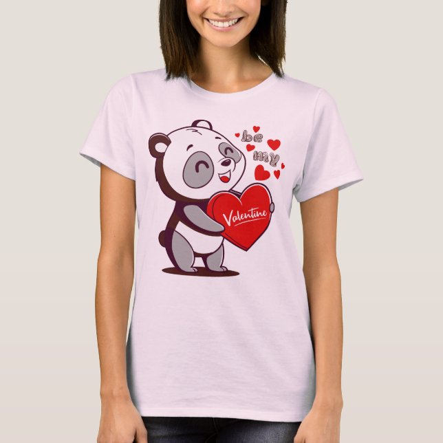 Be My Valentine with Panda T-Shirt & Accessories (Front)
