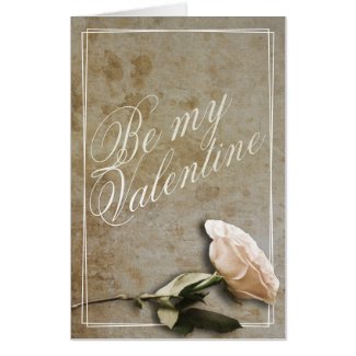 Be my Valentine with Rose Card