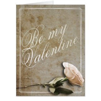 Be my Valentine with Rose Card