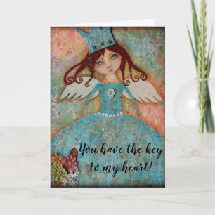 Be my Valentine - You Have The Key To My Heart! Holiday Card