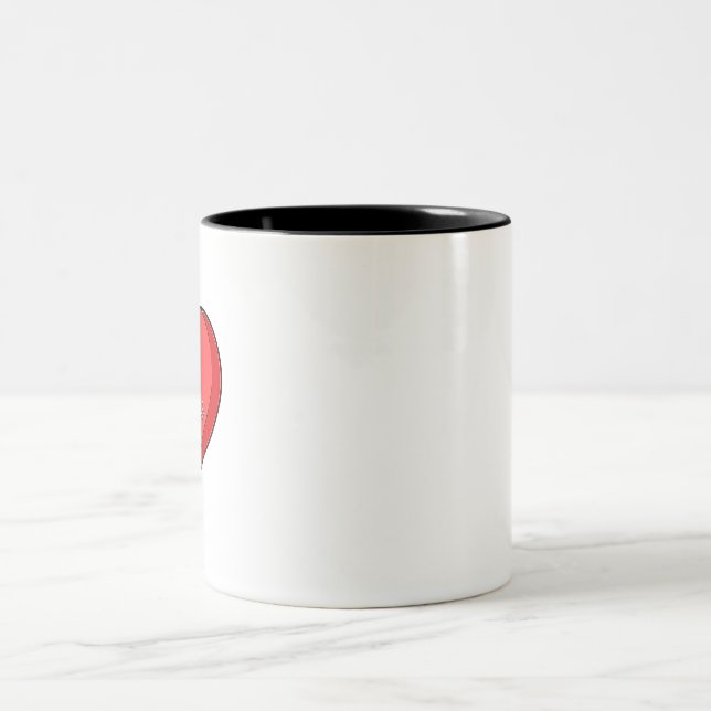 Be My Valentines Candy Heart Drawing Two-Tone Coffee Mug (Center)