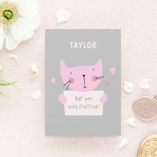 Be my Valentines Cat Holiday Card