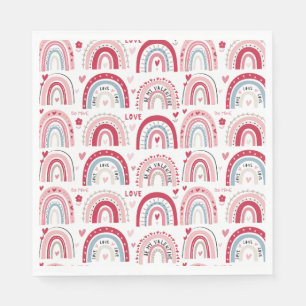 Be My Valentines Day Rainbow  Napkins