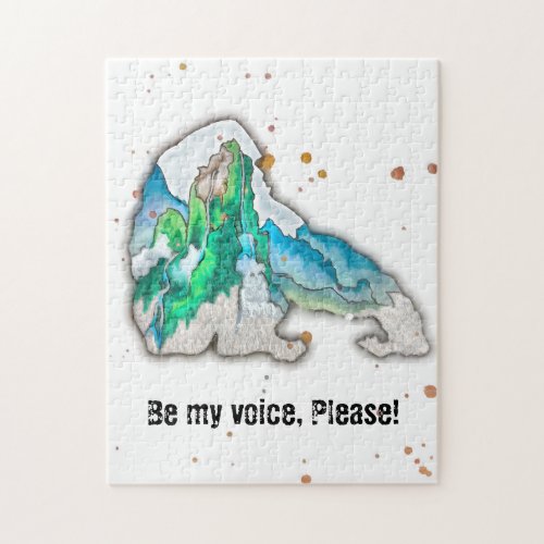 Be My Voice Mountain Gorilla with Habitat Jigsaw Puzzle