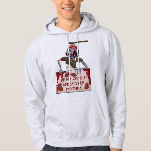 Be My Zombie Apocalypse Partner Mens Hoodie