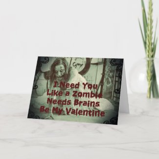 Be My Zombie Valentine Holiday Card