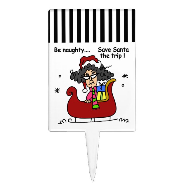 Be Naughty Cake Topper (Front)