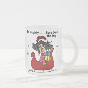 Be Naughty Frosted Glass Coffee Mug