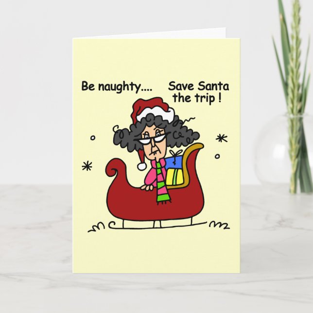 Be Naughty Holiday Card (Front)