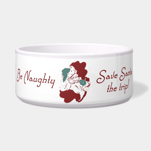 Be Naughty Santa Bowl (Front)