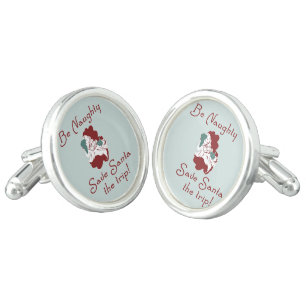 Be Naughty Santa Cufflinks