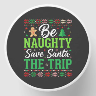 Be Naughty Save Santa Funny Christmas SVG Mini Candle Favors