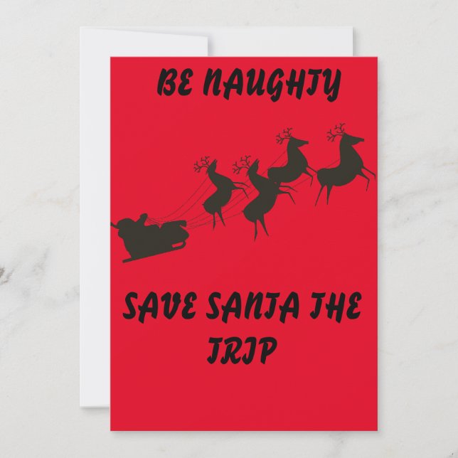 BE NAUGHTY SAVE SANTA THE TRIP (Front)