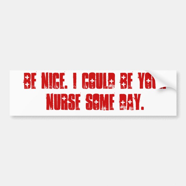 Be nice. bumper sticker (Front)