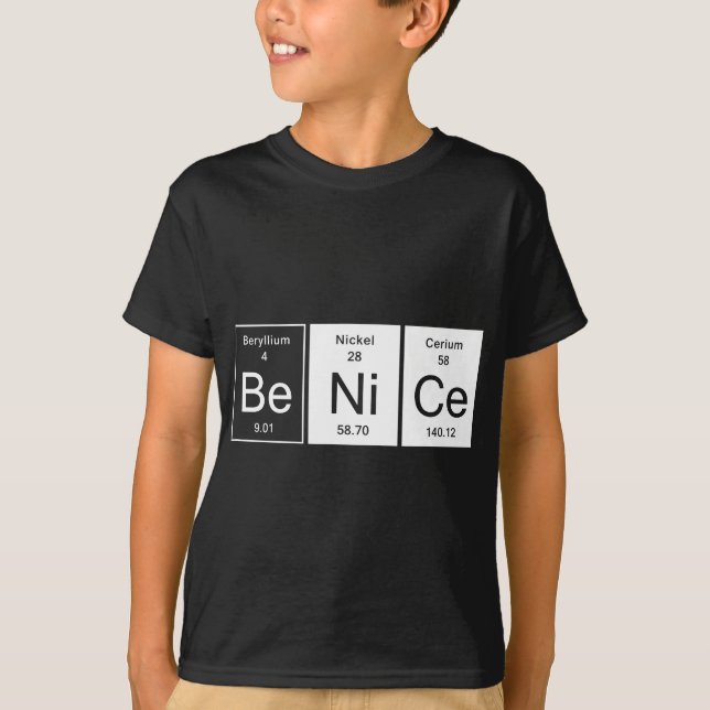 Be Nice Chemistry GIft T-Shirt (Front)
