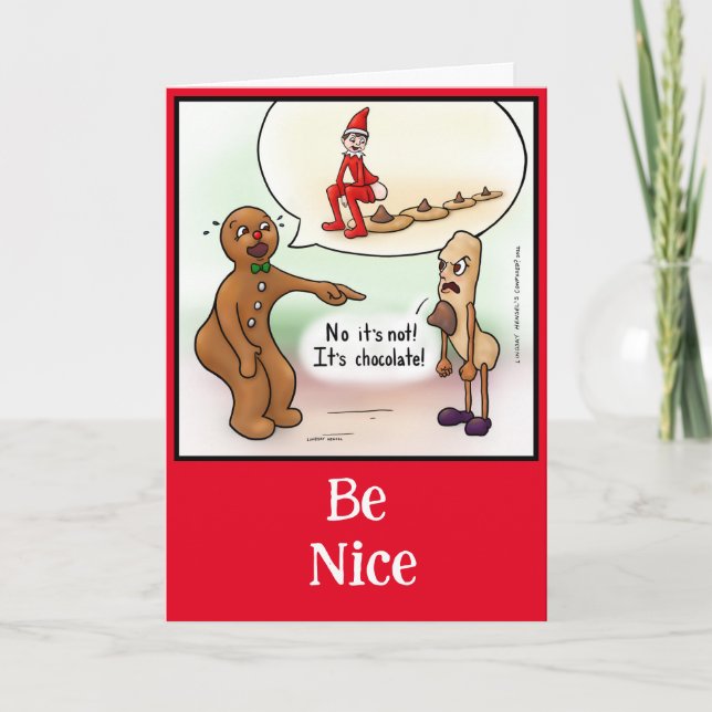 Be Nice Christmas Card (Front)