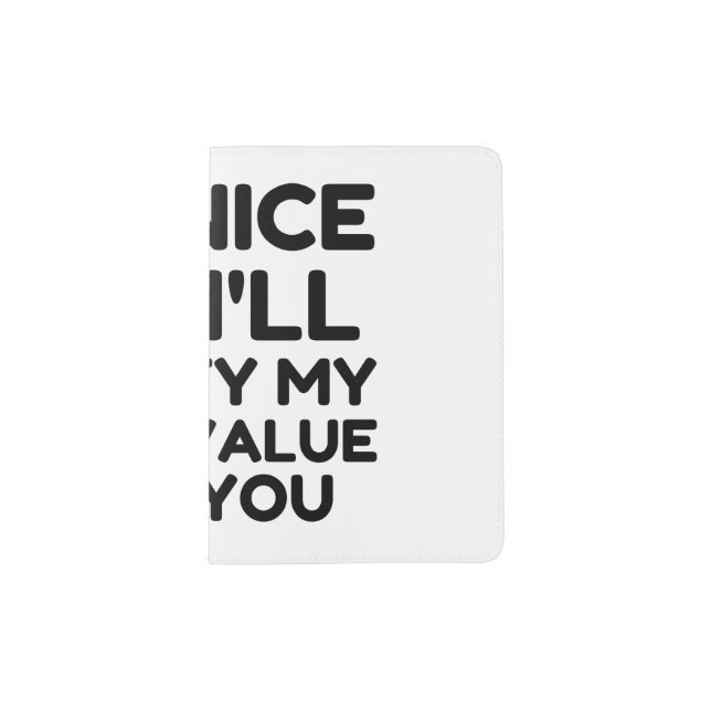 Be nice empty spit valve passport holder (Front)