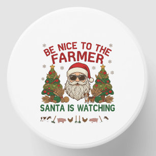 Be Nice Farmer Santa Christmas Farm Animals Mini Candle Favors