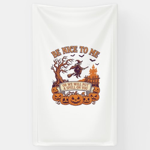 Be Nice Me Halloween Witch Broom Pumpkins_1 Banner