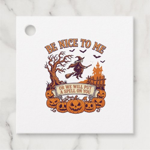 Be Nice Me Halloween Witch Broom Pumpkins_1 Favor Tags