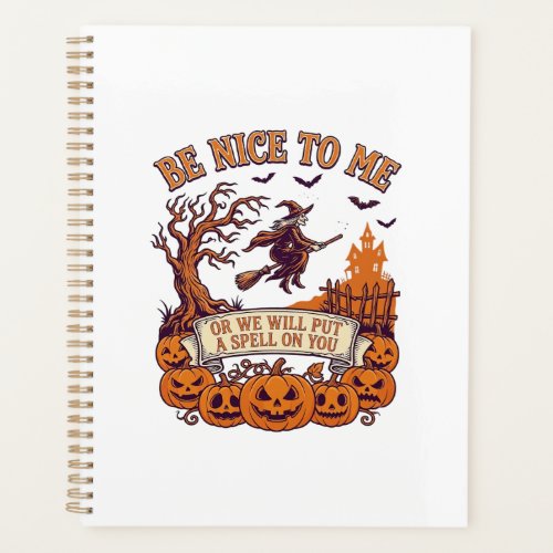 Be Nice Me Halloween Witch Broom Pumpkins_1 Planner
