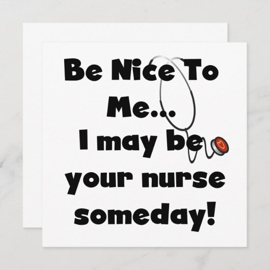 Be Nice Nurse T-shirts and Gifts (Front/Back)
