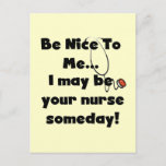 Be Nice Nurse Tshirts and Gifts Postcard