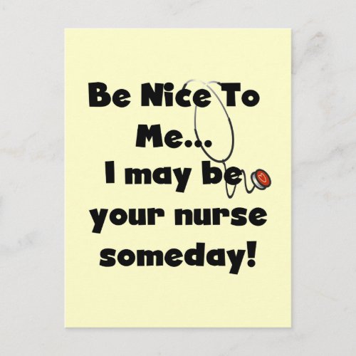 Be Nice Nurse Tshirts and Gifts Postcard