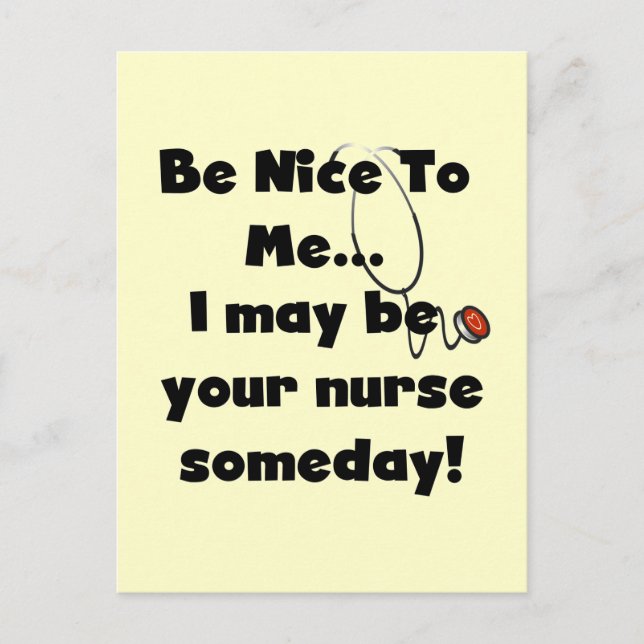 Be Nice Nurse Tshirts and Gifts Postcard (Front)
