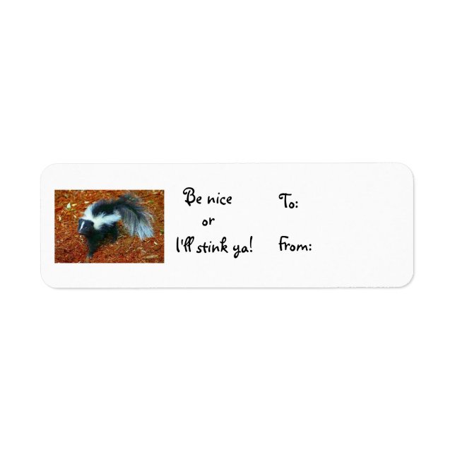 Be nice or I'll stink ya!-christmas label (Front)