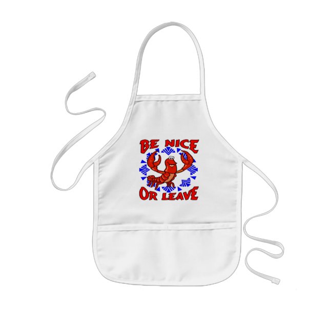 Be Nice or Leave Crawfish Kids' Apron (Front)