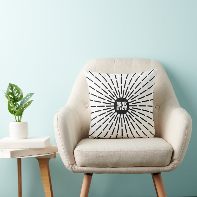 Be Nice Throw Pillow (Chair)
