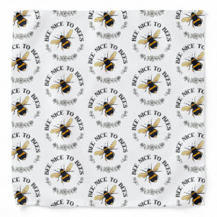 Be Nice to Bees Bandana