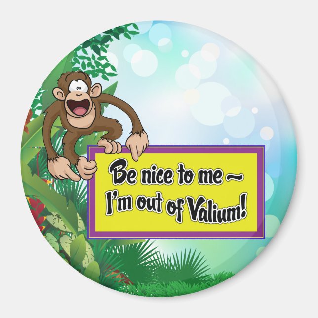 Be Nice to Me- I'm Out of Valium! Magnet (Front)