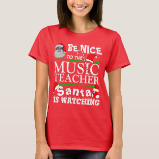 Be Nice to the Music Teacher Red T-Shirt