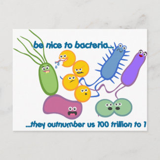 Be Nicer to Bacteria Postcard