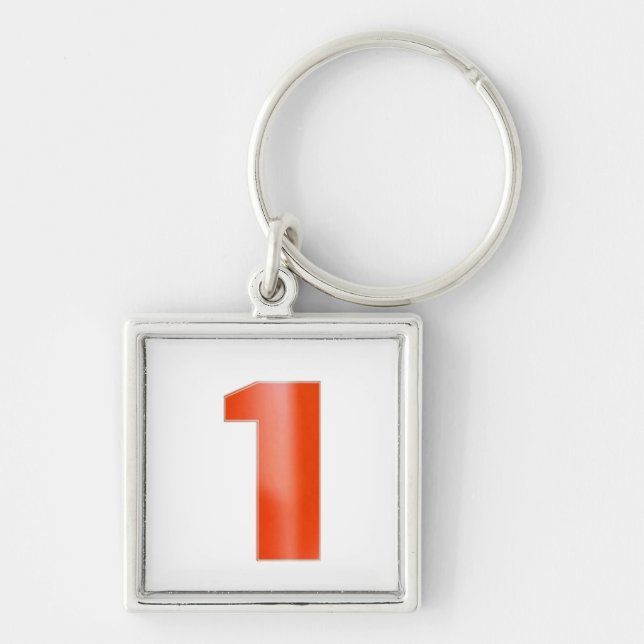 Be NUMBER ONE - Keep right color image association Keychain (Front)
