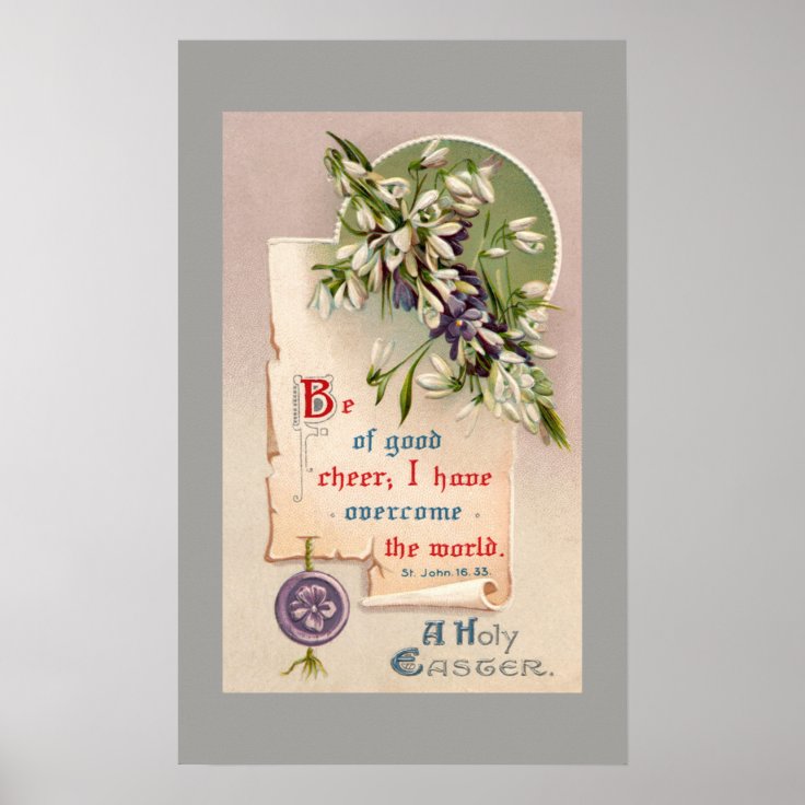 Be Of Good Cheer Bible Quote Poster Zazzle