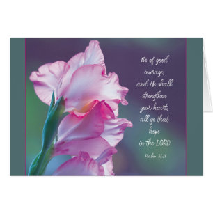 Be of good cheer Gladiolus Parakaleo note card
