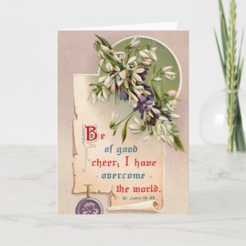 Be Of Good Cheer Holiday Card by justcrosses at Zazzle