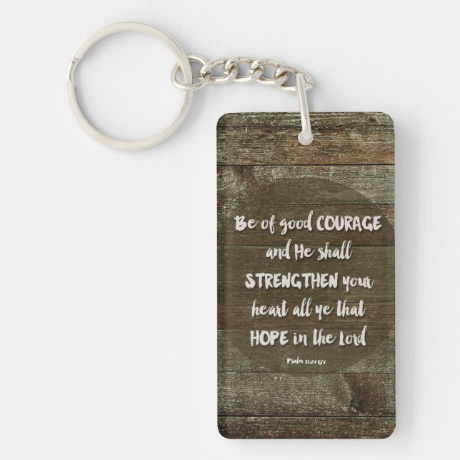 Be of Good Courage - Psalm 31:24 Keychain (Front)
