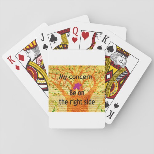 Be on the right side poker cards