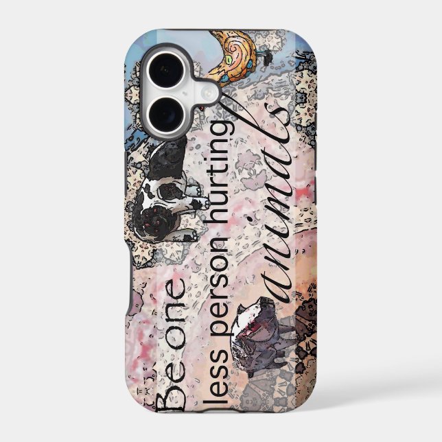 Be one less person hurting animals iphone case (Back)