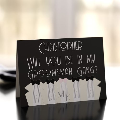 Be One Of My Groomsmen Request Proposal Card