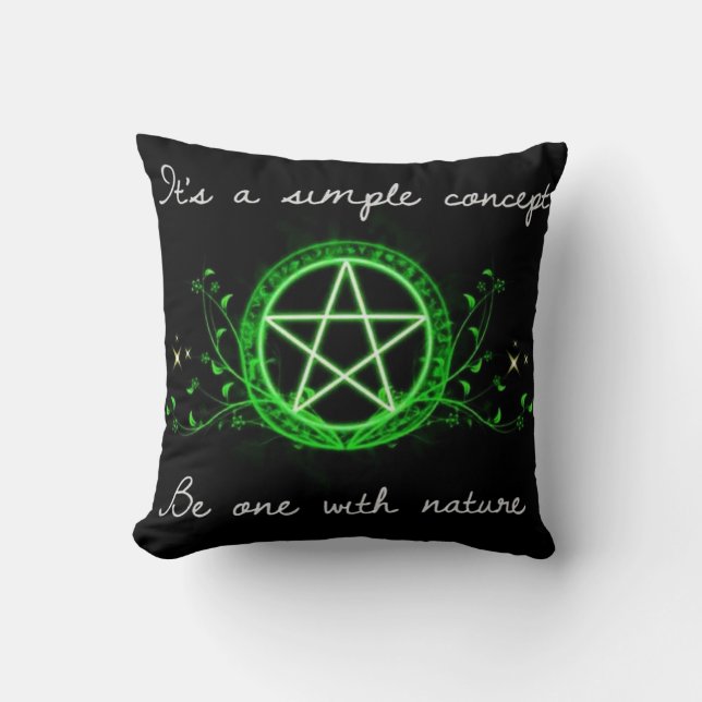 Be One With Nature Throw Pillow (Front)